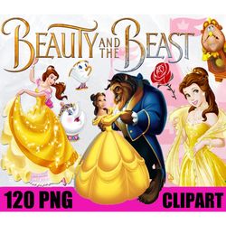 120 Beauty Beast Png, Beauty And Beast Clipart, Belle Bundle Png, Belle Png, Disney Bundle Png, Digital Download