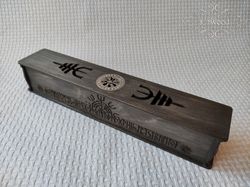 Wooden Norse Style Incense Stick Burner Box Laser Cut Home Decor 2
