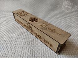 Wooden Viking Face Incense Stick Burner Box Laser Cut Home Decor