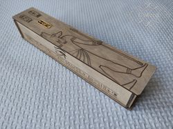 Wooden Ancient Egyptian Style Anubis God Incense Stick Burner Box Laser Cut Home Decor