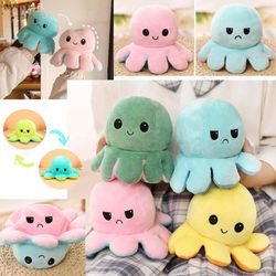 THE MODERN TREND Turn-able Octopus Soft-Toy,Sad & Happy Octopus Soft Toys,Blue Pink Octopus Teddy bear