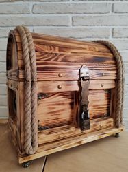 Handmade wooden chest