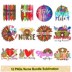 Nurse Png Bundle, Nurse Sublimation Bundle, Nurse Png, Nurse Life, Nurse Clipart, Nurse Designs Bundle, Sublimation