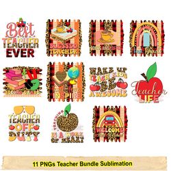 Teacher Bundle Png, Teacher Sublimation Designs, Groovy Retro Teacher Png, Teacher Appreciation Png,Teacher Quote Png