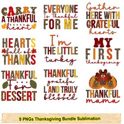 Retro Sublimation Bundle Png, Thankgiving sublimation png, thankgiving png, instantdownload, for shirt