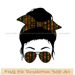 Messy bun Halloween png, messy bun with glasses png, messy bun png, png hight quality 350 dpi, instantdownload
