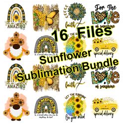 Sunflower Sublimation Bundle PNG, png Design 350 dpi, digital file, Instantdownload