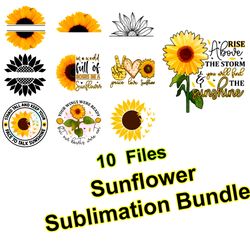 Sunflower Sublimation Bundle PNG, Sunflower customize png, You are my sunshine png, Digital file, Instantdownload