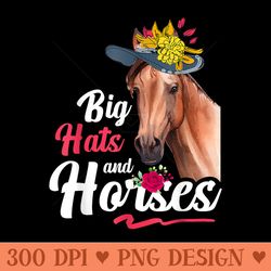 talk derby to me big hats and horses horse racing - sublimation printables png download - unlock vibrant sublimation des