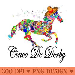 derby party cinco de mayo horse racing sombrero mexican - sublimation designs png - unleash your creativity