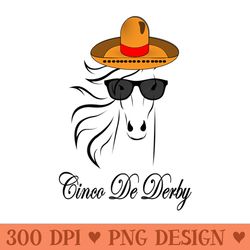 derby party cinco de mayo horse racing sombrero mexican - sublimation patterns png - easy-to-print and user-friendly des