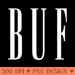 BUF Buffalo Logo - PNG Templates Download - Perfect for Sublimation Art