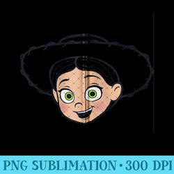 disney pixar toy story jessie big face hat outline zip hoodie - digital png downloads