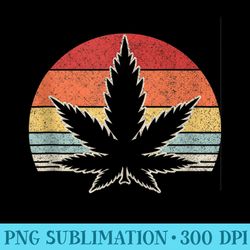 retro vintage cannabis medical marijuana leaf - png design downloads