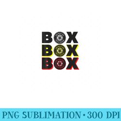 racing car box box box radio call to pit box - png art files