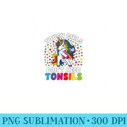Tonsil Surgery Recovery Girls Unicorn Tonsil Removal - Sublimation PNG Designs