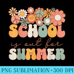 Groovy Schools Out for Summer Last Day Of School Teacher - Transparent PNG download