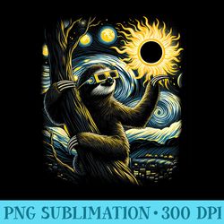 Funny Sloths Solar Eclipse Adorable Animal Outfit For Lovers - PNG Download Gallery