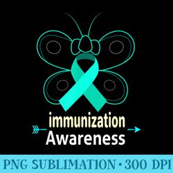 Butterfly Vaccine Ribbon Products Immunization Awareness - Shirt Clipart Free PNG