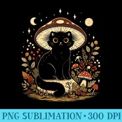 Cute Cottagecore Aesthetic Cat Mushroom Katze Pilz Kawaii - PNG Picture Download
