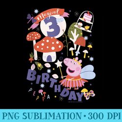 Peppa Pig Fairy Princess Peppa Magical 3rd Birthday - PNG Download Template