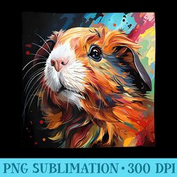 guinea pig colorful illustration graphic - png file download