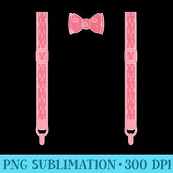 easter eggs spring bow tie suspenders pastel pink - png download graphic