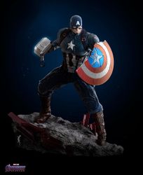 3D Model Captain America with Broken Shield STL File, Instant Download