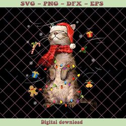 cute cat mom xmas santa hat png sublimation download, png - svg files, z1036
