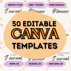 50 editable canva templates for kdp graphic