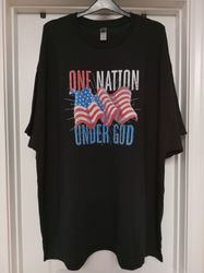 ONE NATION UNDER GOD Flag Graphic Print T-Shirt