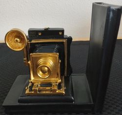 Retro Camera Figurine Black/Gold