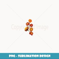 Beautiful Marigold Flowers, Charming Floral Design - PNG Sublimation Digital Download
