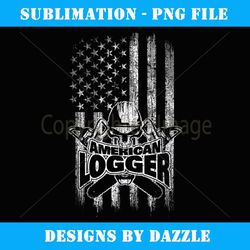 logger t american flag skull and chainsaws - aesthetic sublimation digital file