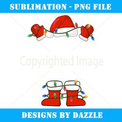 santa's favorite veterinarian santa hat christmas light - png transparent sublimation design