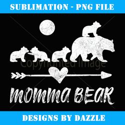 momma bear with four cute bear cubs gift - aesthetic sublimation digital file
