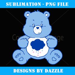 care bears vintage classic grumpy bear cloudy belly badge - digital sublimation download file
