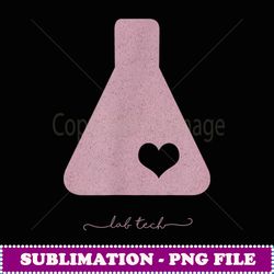 Beaker with heart woman medical lab tech love gift - Elegant Sublimation PNG Download