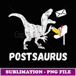 pos saurus posman pos dinosaur mail carrier t rex - vintage sublimation png download