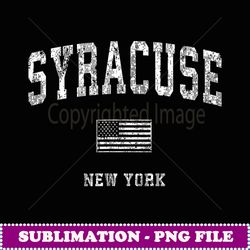 syracuse new york ny vintage american flag -