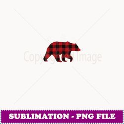 mr. bear men red plaid christmas pajama mister gift - creative sublimation png download