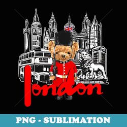 london teddy bear queen guard illustration graphic anime - png sublimation digital download