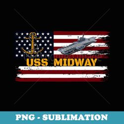 aircraft carrier uss midway veterans day father's day - premium png sublimation file