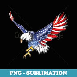 usa flag bald eagle with american flag - decorative sublimation png file