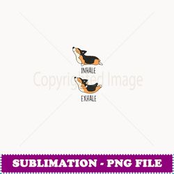 Tri Colored Corgi Exercise Funny Pose - Special Edition Sublimation PNG File