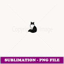 Tuxedo Cat caturday artwork I love my tuxedo cats - Vintage Sublimation PNG Download
