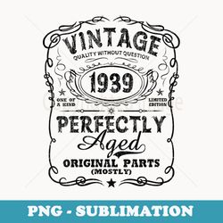 s Vintage Made In 1939 84th Birthday - Creative Sublimation PNG Download