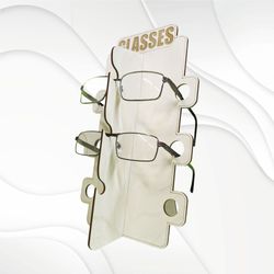Stand holder for Glasses, unique design laser cutting. Laser cut pattern. Svg drawing laser cut.