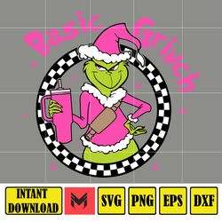 Retro Pink Grinch Svg, Retro Christmas Svg, Grinch Svg, Grinch Png, Christmas Png, Pink Christmas Svg (12)