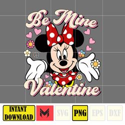 Cartoon Valentine Png Bundle, Valentine Mouse Story Png Bundle, Be My Valentine Png, Mouse And Friend Character Movie (4
